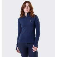 Damen-Quarter-Zip-Polo Horseware Strive Winter Marine Marineblau