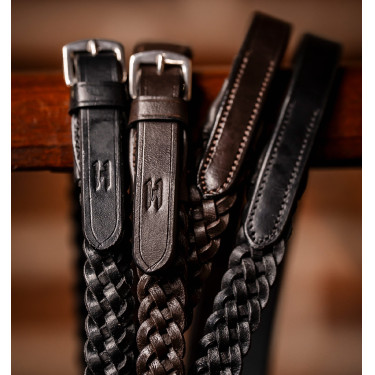 Geflochtene Horseware-Zügel Schwarz Geflochtene Horseware-Zügel Schwarz