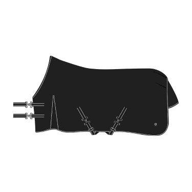 Paddockdecke Imperial Riding Basic ohne Halsteil 300 g Schwarz