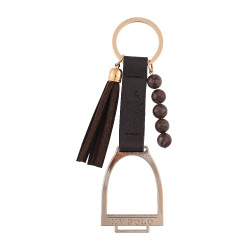 HV Polo Rubia Steigbügel-Schlüsselanhänger Holz Beige