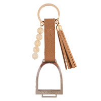 HV Polo Rubia Steigbügel-Schlüsselanhänger Leder Schwarz