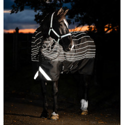 Pferdedecke Horseware Amigo 1200D FieldSafe Reflectech Plus Turnout 250 g Schwarz / reflektierendes Schwarz Pferdedecke Horseware Amigo 1200D FieldSafe Reflectech Plus Turnout 250 g Schwarz / reflektierendes Schwarz