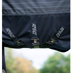 Pferdedecke Horseware Amigo 1200D FieldSafe Reflectech Plus Turnout 250 g Schwarz / reflektierendes Schwarz Pferdedecke Horseware Amigo 1200D FieldSafe Reflectech Plus Turnout 250 g Schwarz / reflektierendes Schwarz