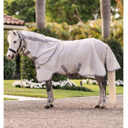 Fliegendecke für Ponys Amigo Bug Rug Plus Silber / Titan-Grau / Silber