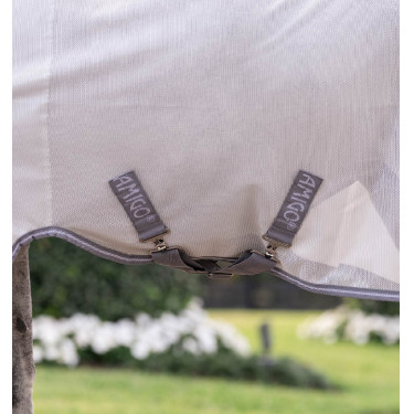 Fliegendecke für Ponys Amigo Bug Rug Plus Silber / Titan-Grau / Silber