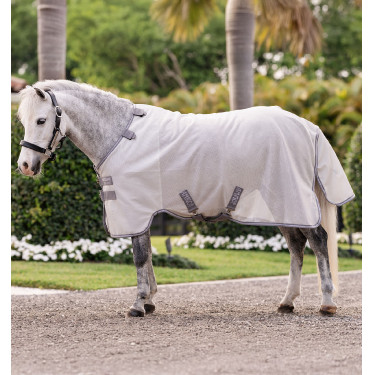 Fliegendecke für Ponys Amigo Bug Rug Plus Silber / Titan-Grau / Silber