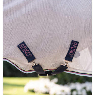 Fliegendecke für Ponys Amigo Bug Rug Plus Silber / Zitrone / Marine / Rosa / Blau