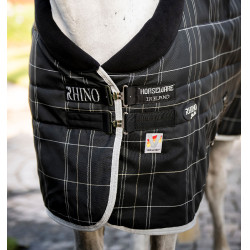 Stalldecke Horseware Rhino Original Vari-Layer 250g Schwarz / weiß-graue Karos
