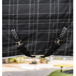 Stalldecke Horseware Rhino Original Vari-Layer 250g Schwarz / weiß-graue Karos