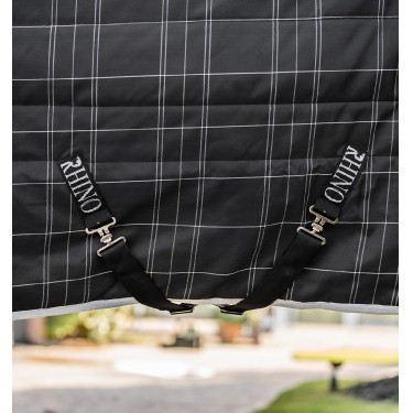 Stalldecke Horseware Rhino Original Vari-Layer 250g Schwarz / weiß-graue Karos