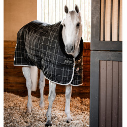 Stalldecke Horseware Rhino Original Vari-Layer 250g Schwarz / weiß-graue Karos