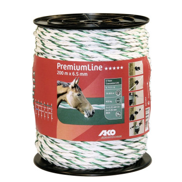 PremiumLine-Kordel AKO Weiß / Grün Wei&szlig;