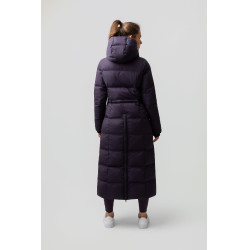 Damen-langer Steppmantel Paloma Horze Schwarze Tollkirsche