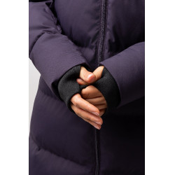 Damen-langer Steppmantel Paloma Horze Schwarze Tollkirsche