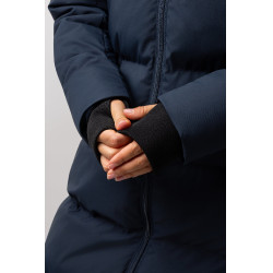 Damen-langer Steppmantel Paloma Horze Heidelbeere Grau