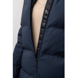 Damen-langer Steppmantel Paloma Horze Heidelbeere Grau