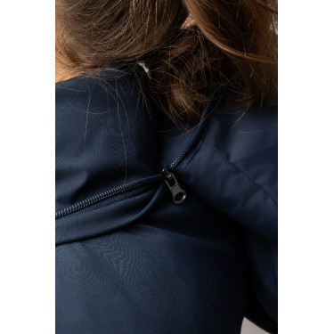 Damen-langer Steppmantel Paloma Horze Heidelbeere Grau