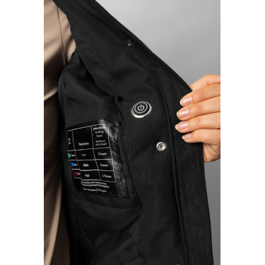 Lange beheizbare Winterjacke Jadine Horze Schwarz