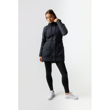 Lange beheizbare Winterjacke Jadine Horze Marine Marineblau Lange beheizbare Winterjacke Jadine Horze Marine Marineblau