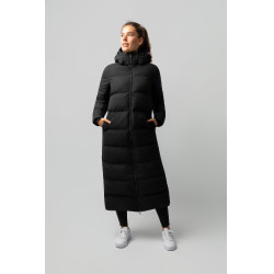 Damen-langer Steppmantel Paloma Horze Schwarz