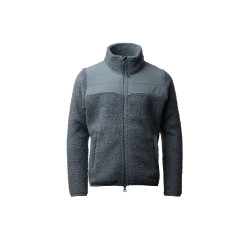 Kinder-Hybrid-Fleecejacke Misha Gewitterwetter Grau