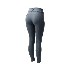 Thermoreithose Horze Grand Prix Pro Damen mit Vollgrip Gewitterwetter Grau