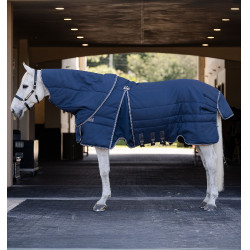 Pferdedecke Horseware Rambo Optimo Stable Plus 400g Marine / Gewitter / Silbergrau Marineblau