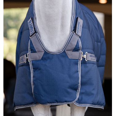 Pferdedecke Horseware Rambo Optimo Stable Plus 400g Marine / Gewitter / Silbergrau Marineblau