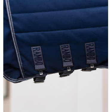 Pferdedecke Horseware Rambo Optimo Stable Plus 400g Marine / Gewitter / Silbergrau Marineblau