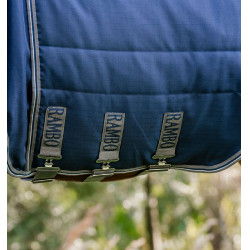 Stalldecke Horseware Rambo® Optimo 400g Marine / Gewitter / Silbergrau Marineblau