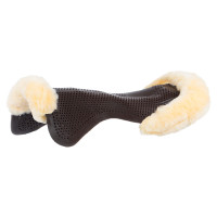 Acavallo Gel NS-S Classic-S Sattelpad, flach ausgeschnitten Braun / Natur-Lammfell