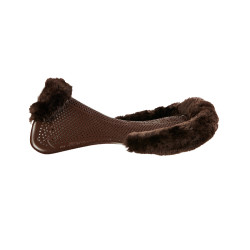 Acavallo Gel NS-S Classic-S Sattelpad, flach ausgeschnitten Braun / braunes Schaf Acavallo Gel NS-S Classic-S Sattelpad, flach ausgeschnitten Braun / braunes Schaf