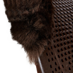 Acavallo Gel NS-S Classic-S Sattelpad, flach ausgeschnitten Braun / braunes Schaf Acavallo Gel NS-S Classic-S Sattelpad, flach ausgeschnitten Braun / braunes Schaf