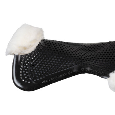 Acavallo Gel NS-S Classic-S Sattelpad, flach ausgeschnitten Schwarz / weißes Lamm Acavallo Gel NS-S Classic-S Sattelpad, flach ausgeschnitten Schwarz / weißes Lamm