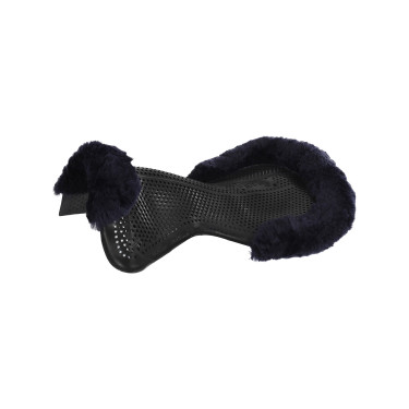 Acavallo Gel NS-S Classic-S Sattelpad, flach ausgeschnitten Schwarz / blaues Lamm Acavallo Gel NS-S Classic-S Sattelpad, flach ausgeschnitten Schwarz / blaues Lamm