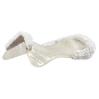 Acavallo Gel NS-S Classic-S Halbpadschnitt flach Sattelpad Transparent / weißes Lamm Acavallo Gel NS-S Classic-S Halbpadschnitt flach Sattelpad Transparent / weißes Lamm