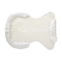 Acavallo Gel NS-S Classic-S Halbpadschnitt flach Sattelpad Transparent / weißes Lamm Acavallo Gel NS-S Classic-S Halbpadschnitt flach Sattelpad Transparent / weißes Lamm