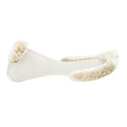 Acavallo Gel NS-S Classic-S Halbpadschnitt flach Sattelpad Transparent / natürliches Lammfell