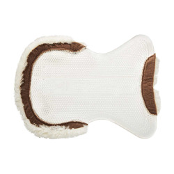 Acavallo Gel NS-S Classic-S Halbpadschnitt flach Sattelpad Transparent / natürliches Lammfell