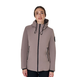 Wasserabweisende und winddichte Equestro Damenjacke Gestromt Braun