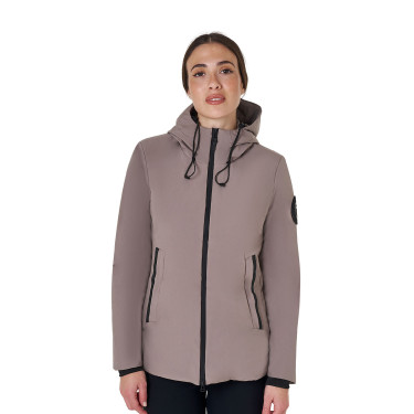 Wasserabweisende und winddichte Equestro Damenjacke Gestromt Braun