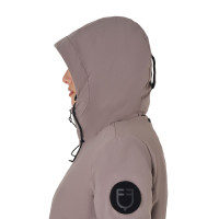 Wasserabweisende und winddichte Equestro Damenjacke Gestromt Braun