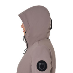 Wasserabweisende und winddichte Equestro Damenjacke Gestromt Braun