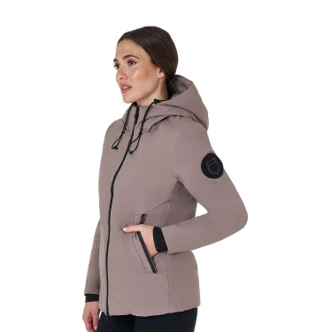 Wasserabweisende und winddichte Equestro Damenjacke Gestromt Braun