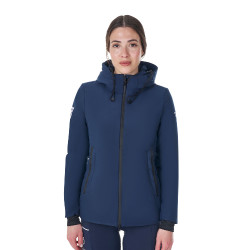 Wasserdichte Damenjacke Equestro x FISE Marineblazer Marineblau