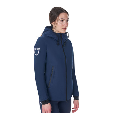 Wasserdichte Damenjacke Equestro x FISE Marineblazer Marineblau