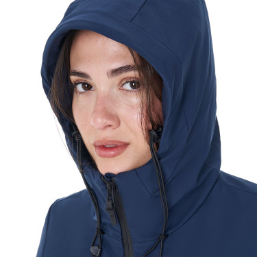 Wasserdichte Damenjacke Equestro x FISE Marineblazer Marineblau