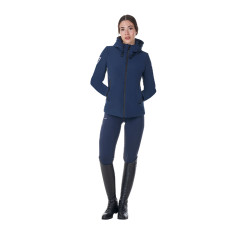 Wasserdichte Damenjacke Equestro x FISE Marineblazer Marineblau