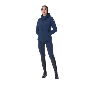 Wasserdichte Damenjacke Equestro x FISE Marineblazer Marineblau