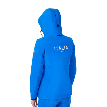 Wasserdichte Damenjacke Equestro x FISE Blau aus Savoyen